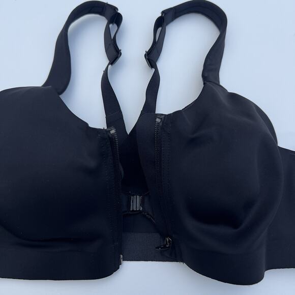 Victoria's Secret Sports Bra Sz. 38DDD Knockout Front Close Underwire Black New - Picture 5 of 6